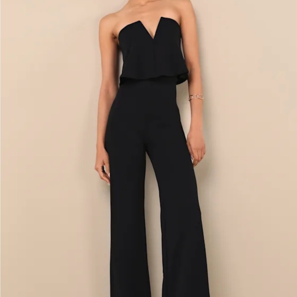 NWT Lulu’s Black Strapless Women's Jumpsuit